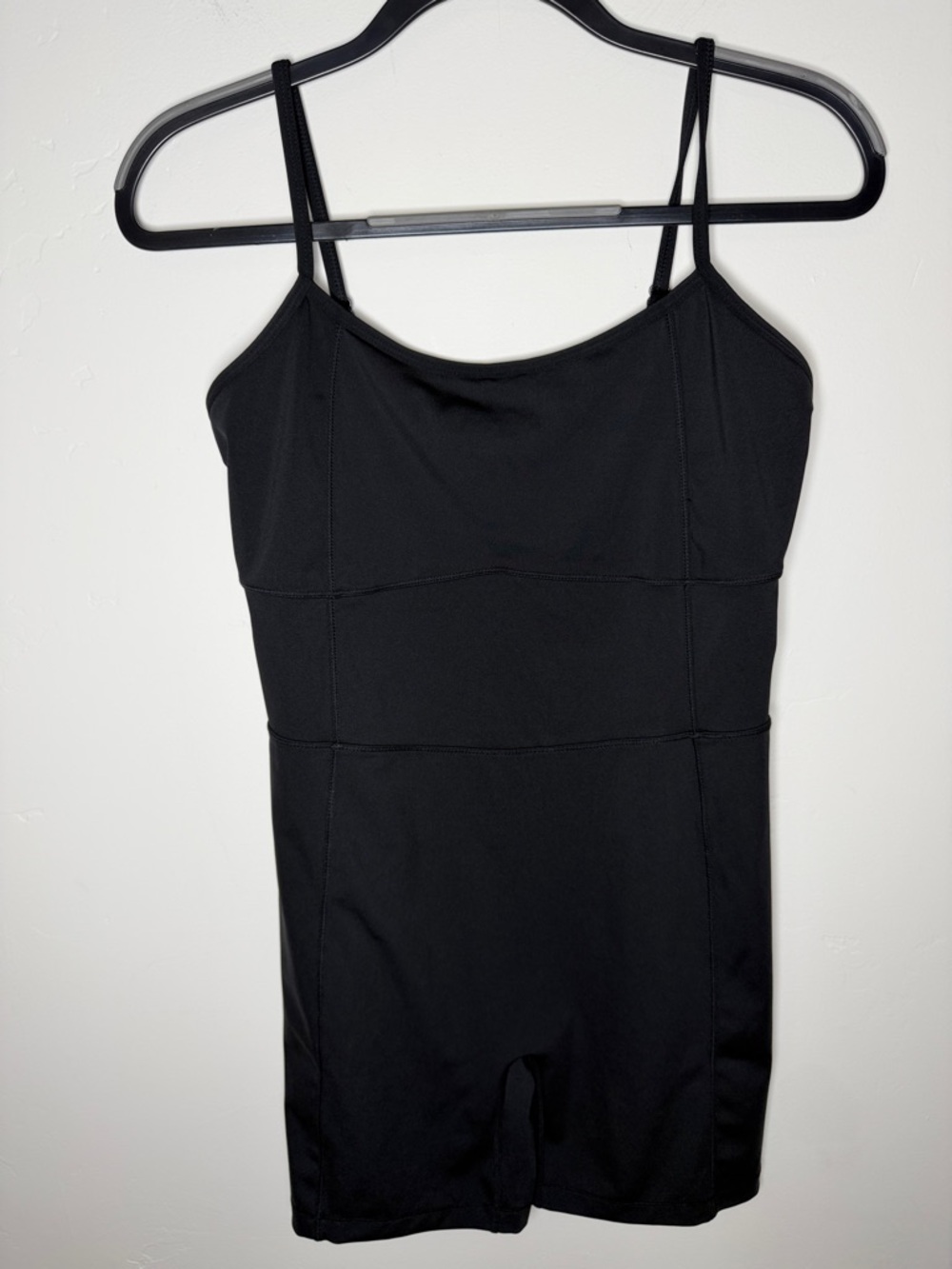 Fabletics Black Spaghetti Strap Romper Activewear Large L sporty athletic - Picture 2 of 5